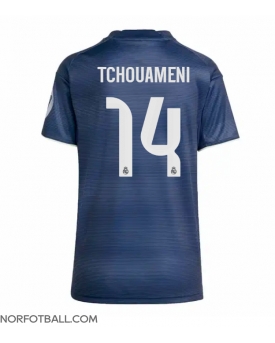 Billige Fotballdrakt Real Madrid Aurelien Tchouameni #14 Replika Bortedrakt Dame 2025-26 Kortermet Billige Fotballdrakt Real Madrid Aurelien Tchouameni #14 Replika Bortedrakt Dame 2025-26 Kortermet